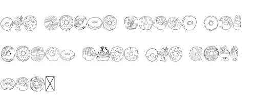 Donuts and Cupcake by Sirinart — Dingbats Font — thumbnail 8