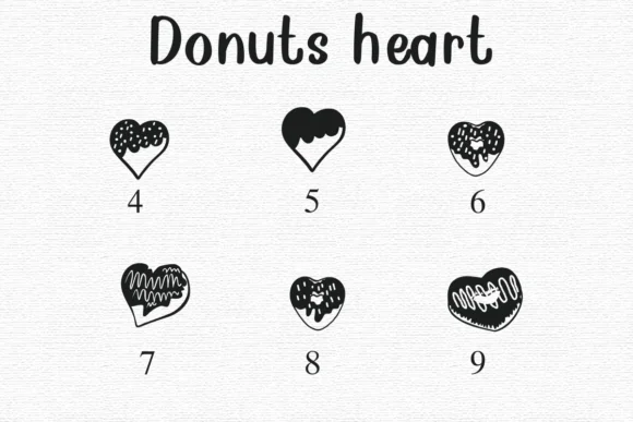 Donuts Heart by Nongyao — Dingbats Font — thumbnail 4