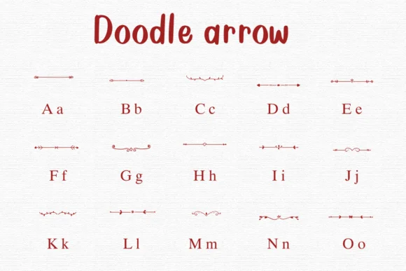 Doodle Arrow by Nongyao — Dingbats Font — thumbnail 2