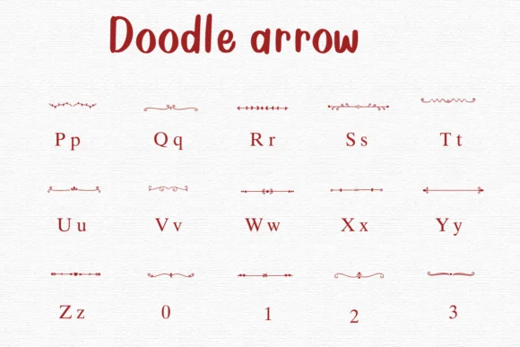 Doodle Arrow by Nongyao — Dingbats Font — thumbnail 3