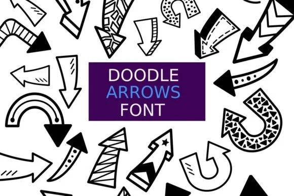 Doodle Arrows by digitalplannerland — Dingbats Font
