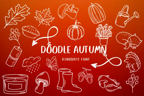 Doodle Autumn by CHANOK — Dingbats Font