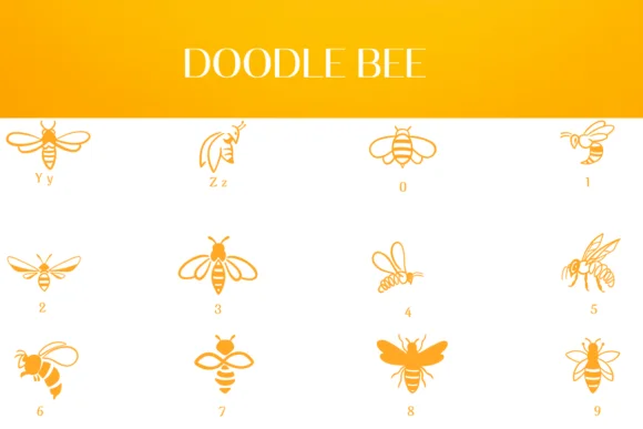 Doodle Bee by Heartcraft Atelier — Dingbats Font — thumbnail 4