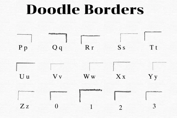 Doodle Borders by Nongyao — Dingbats Font — thumbnail 3