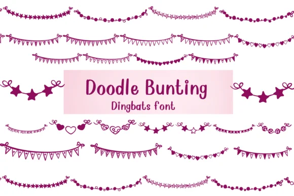 Doodle Bunting by Nongyao — Dingbats Font