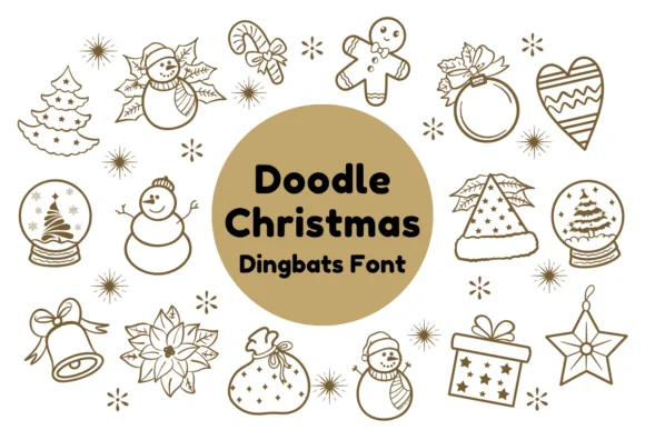 Doodle Christmas by Kedner Kreations — Dingbats Font