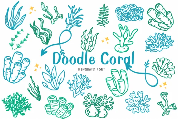 Doodle Coral by CHANOK — Dingbats Font