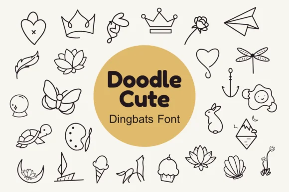 Doodle Cute by Nun Sukhwan — Dingbats Font