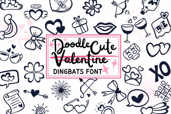 Doodle Cute Valentine by PraewDesigns — Dingbats Font