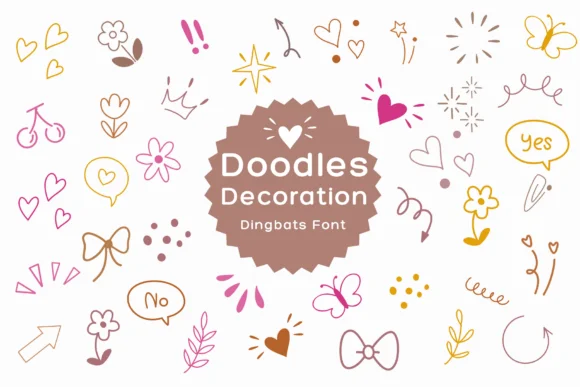 Doodle Decoration by Pui Art β Dingbats Font