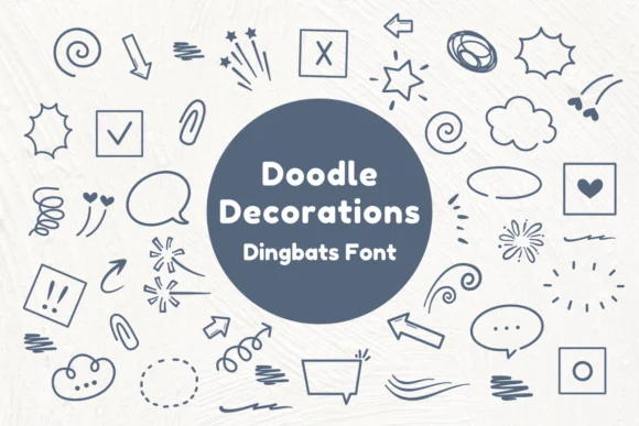 Doodle Decorations by Nun Sukhwan — Dingbats Font
