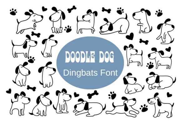 Doodle Dog by Nun Sukhwan — Dingbats Font