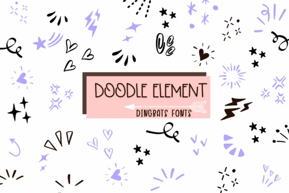 Doodle Element by Sirinart — Dingbats Font