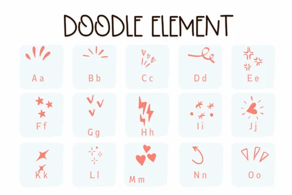 Doodle Element by Sirinart — Dingbats Font — thumbnail 2