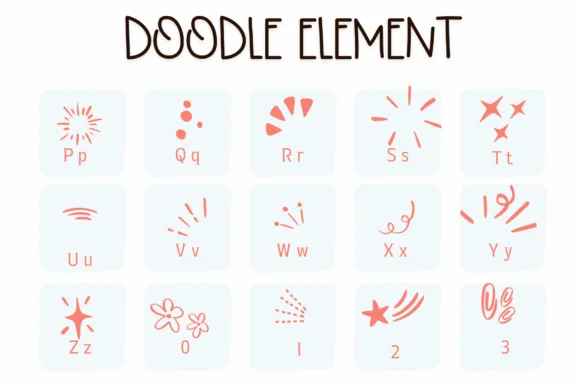 Doodle Element by Sirinart — Dingbats Font — thumbnail 3