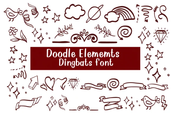 Doodle Elements by Nongyao — Dingbats Font