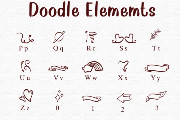 Doodle Elements by Nongyao — Dingbats Font — thumbnail 3