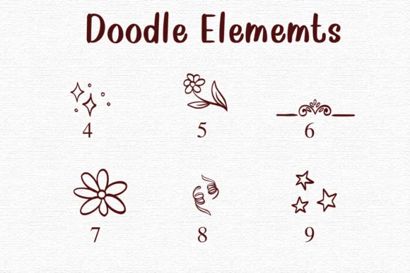 Doodle Elements by Nongyao — Dingbats Font — thumbnail 4