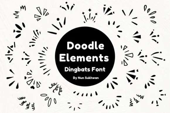 Doodle Elements by Nun Sukhwan — Dingbats Font