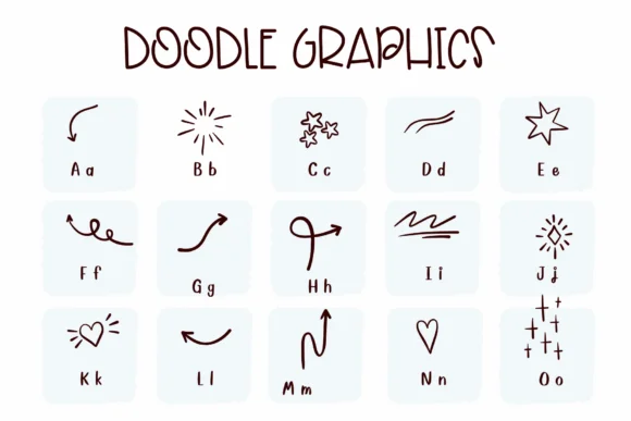 Doodle Graphics by Sirinart — Dingbats Font — thumbnail 2