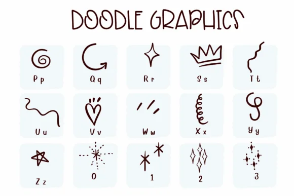 Doodle Graphics by Sirinart — Dingbats Font — thumbnail 7