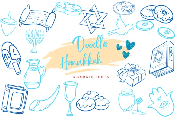 Doodle Hanukkah by Suphitchaya — Dingbats Font