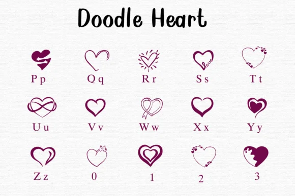 Doodle Heart by Nongyao — Dingbats Font — thumbnail 2