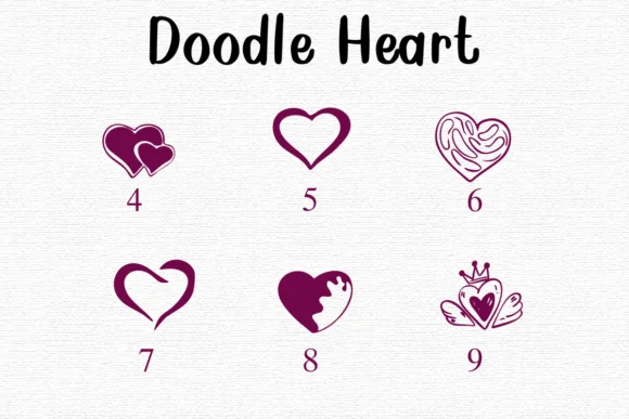 Doodle Heart by Nongyao — Dingbats Font — thumbnail 3