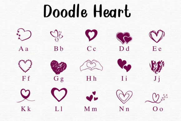 Doodle Heart by Nongyao — Dingbats Font — thumbnail 7