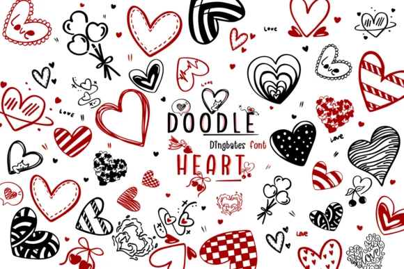 Doodle Heart by Bee piyanuch — Dingbats Font
