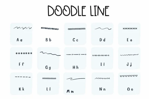 Doodle Line by Sirinart — Dingbats Font — thumbnail 2