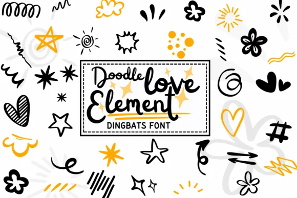 Doodle Love Element by PraewDesigns — Dingbats Font