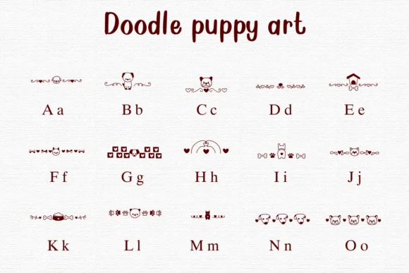 Doodle Puppy Art by Nongyao — Dingbats Font — thumbnail 2