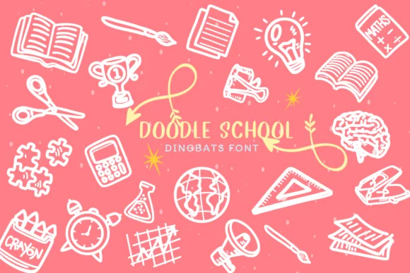 Doodle School by CHANOK — Dingbats Font