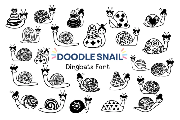 Doodle Snail by Nun Sukhwan — Dingbats Font