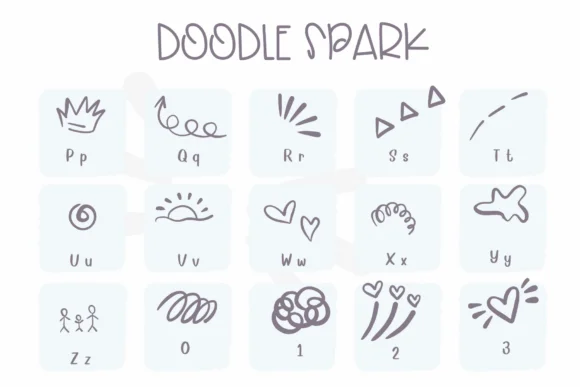 Doodle Spark by Sirinart — Dingbats Font — thumbnail 3