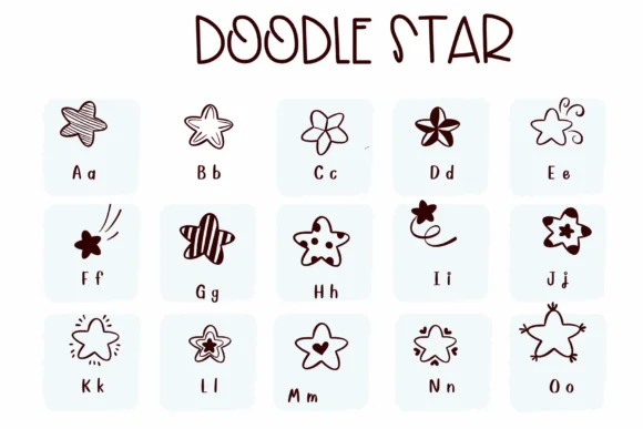 Doodle Star by Sirinart — Dingbats Font — thumbnail 2
