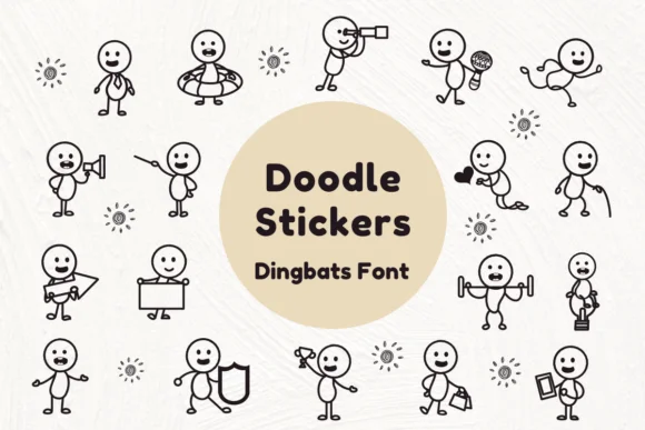 Doodle Stickers by Nun Sukhwan — Dingbats Font