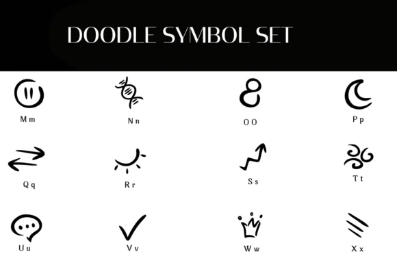 Doodle Symbol Set by Heartcraft Atelier — Dingbats Font — thumbnail 3