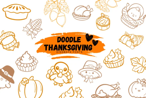 Doodle Thanksgiving by Suphitchaya — Dingbats Font