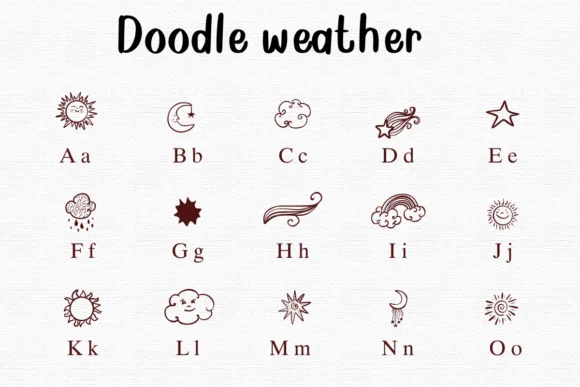 Doodle Weather by Nongyao — Dingbats Font — thumbnail 2