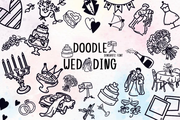 Doodle Wedding by Bee piyanuch — Dingbats Font