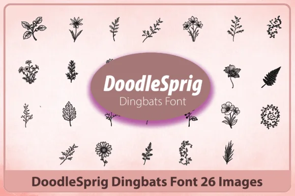 Doodlesprig by Happy Bamboo — Dingbats Font
