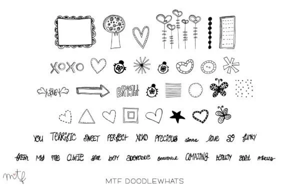 Doodlewhats by Miss Tiina — Dingbats Font