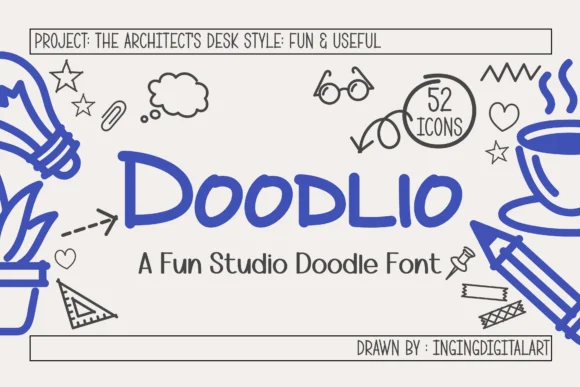 Doodlio by IngingDigitalArt — Dingbats Font