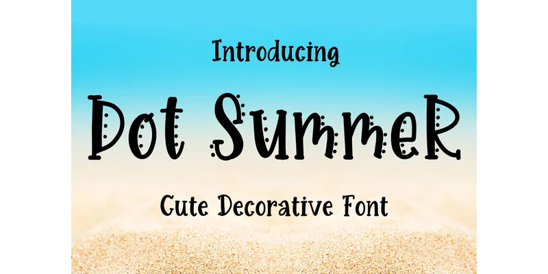 Dot Summer Font by Bassoonartwork by Bassoonartwork — Decorative Font