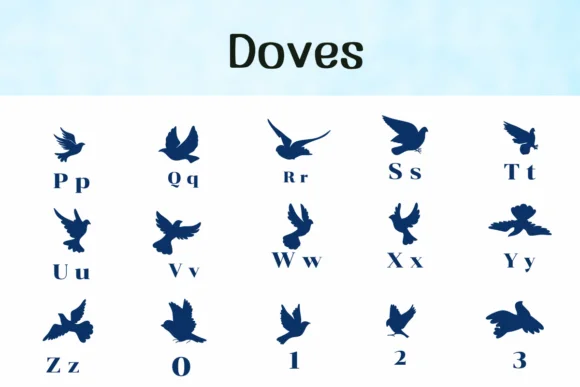 Doves by Ketsarin — Dingbats Font — thumbnail 3