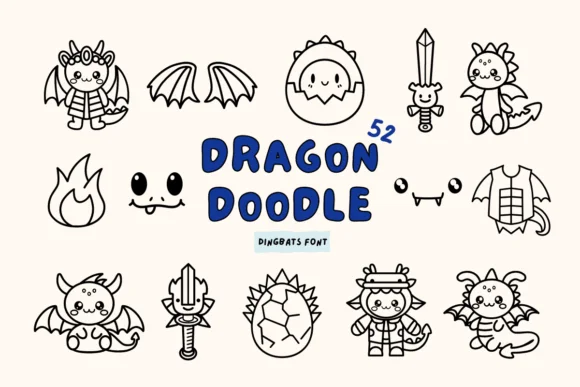 Dragon Doodle by Babymimiart β Dingbats Font