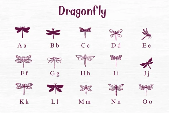 Dragonfly by Nongyao — Dingbats Font — thumbnail 2