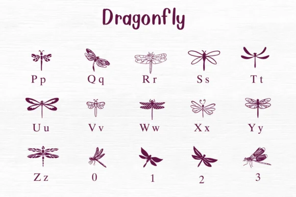 Dragonfly by Nongyao — Dingbats Font — thumbnail 3
